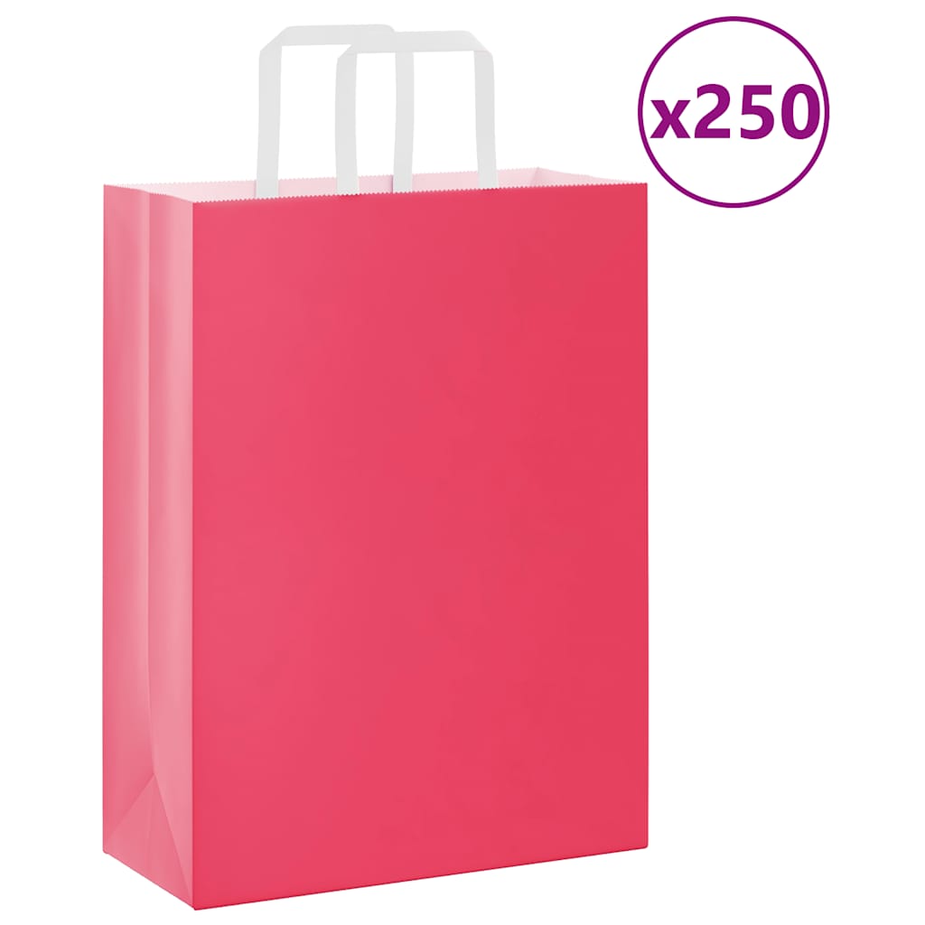 vidaXL Papieren zakken 50 st met hengsels 15x8x21 cm bruin