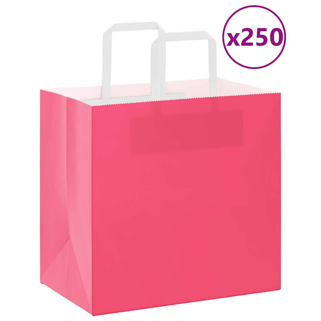 vidaXL Papieren zakken 50 st met hengsels 15x8x21 cm bruin