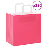 vidaXL Papieren zakken 50 st met hengsels 15x8x21 cm bruin
