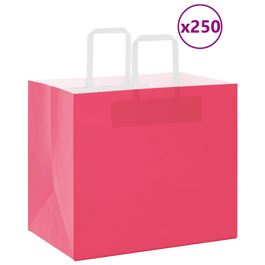 vidaXL Papieren zakken 50 st met hengsels 15x8x21 cm bruin