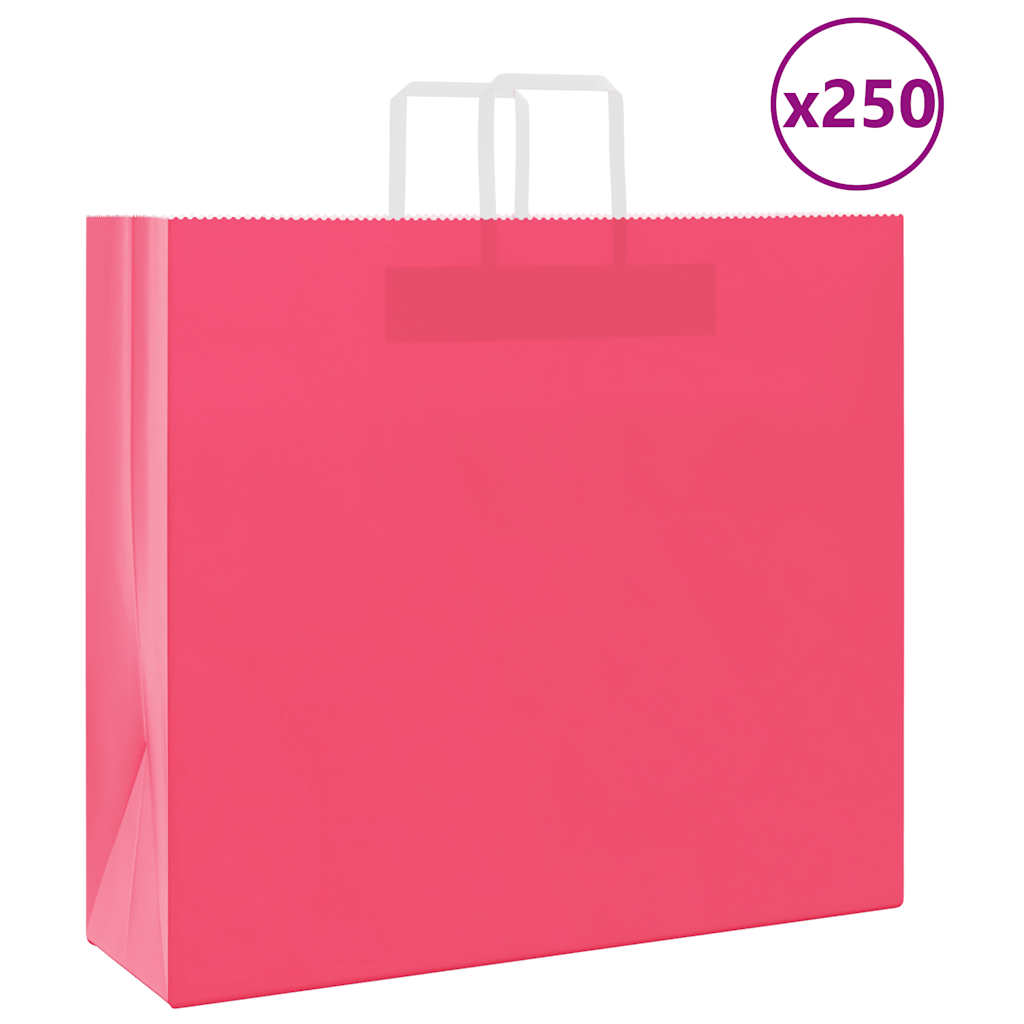 vidaXL Papieren zakken 50 st met hengsels 15x8x21 cm bruin