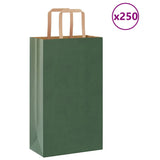 vidaXL Papieren zakken 50 st met hengsels 15x8x21 cm bruin