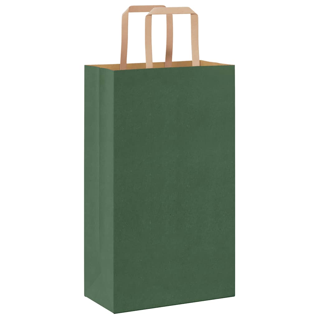 vidaXL Papieren zakken 50 st met hengsels 15x8x21 cm bruin