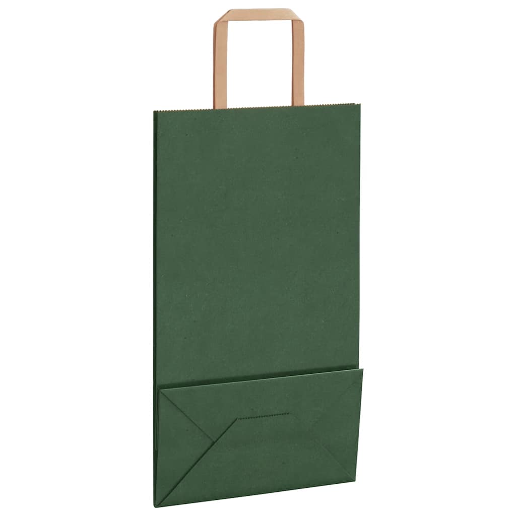 vidaXL Papieren zakken 50 st met hengsels 15x8x21 cm bruin