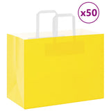 vidaXL Papieren zakken 50 st met hengsels 15x8x21 cm bruin
