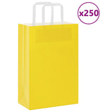 vidaXL Papieren zakken 50 st met hengsels 15x8x21 cm bruin