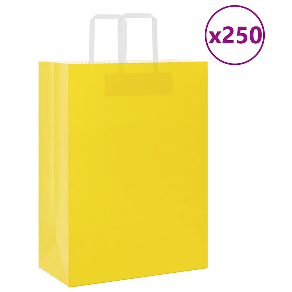 vidaXL Papieren zakken 50 st met hengsels 15x8x21 cm bruin