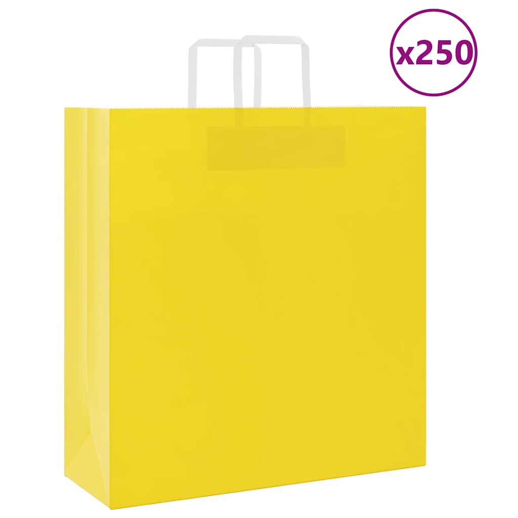 vidaXL Papieren zakken 50 st met hengsels 15x8x21 cm bruin