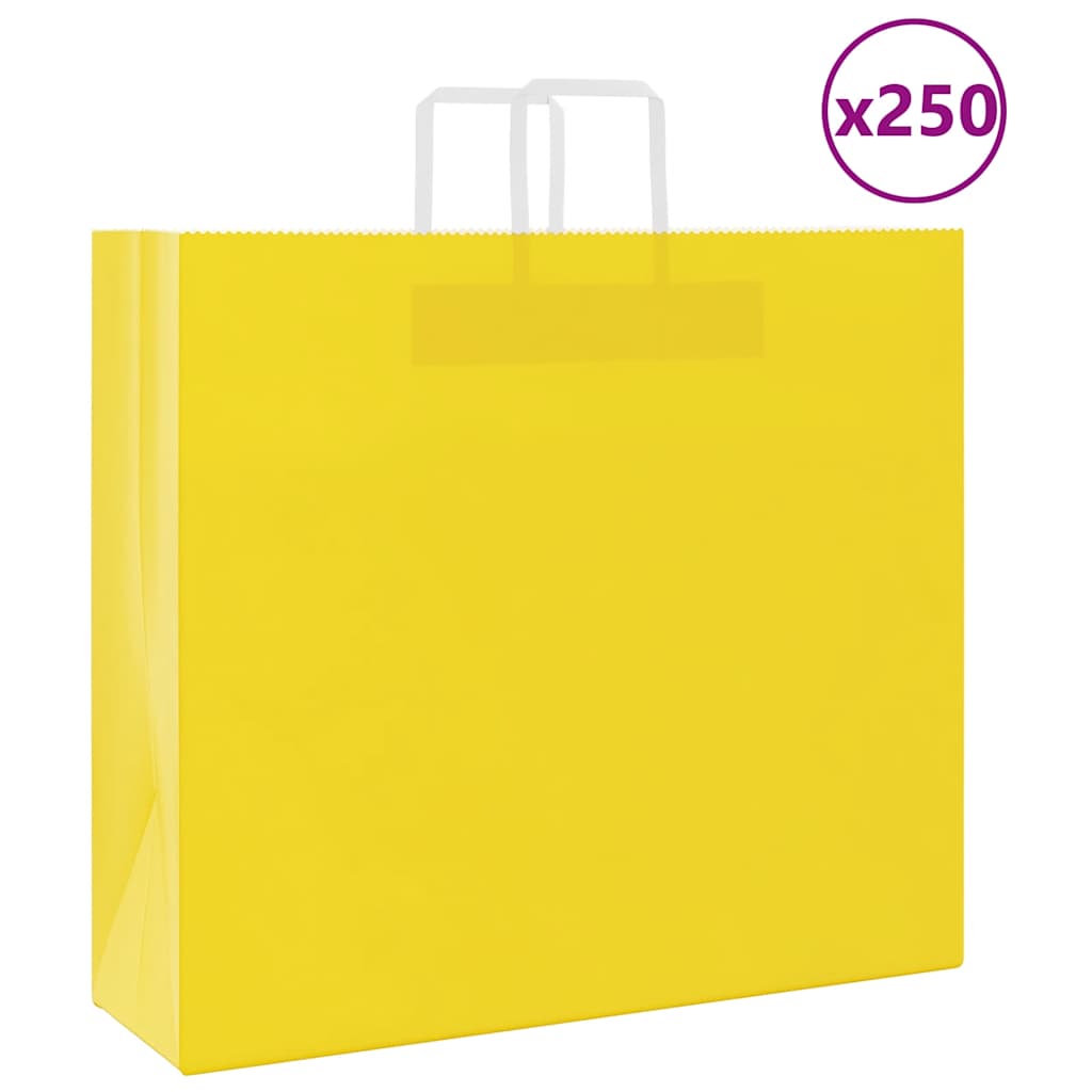 vidaXL Papieren zakken 50 st met hengsels 15x8x21 cm bruin