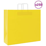 vidaXL Papieren zakken 50 st met hengsels 15x8x21 cm bruin