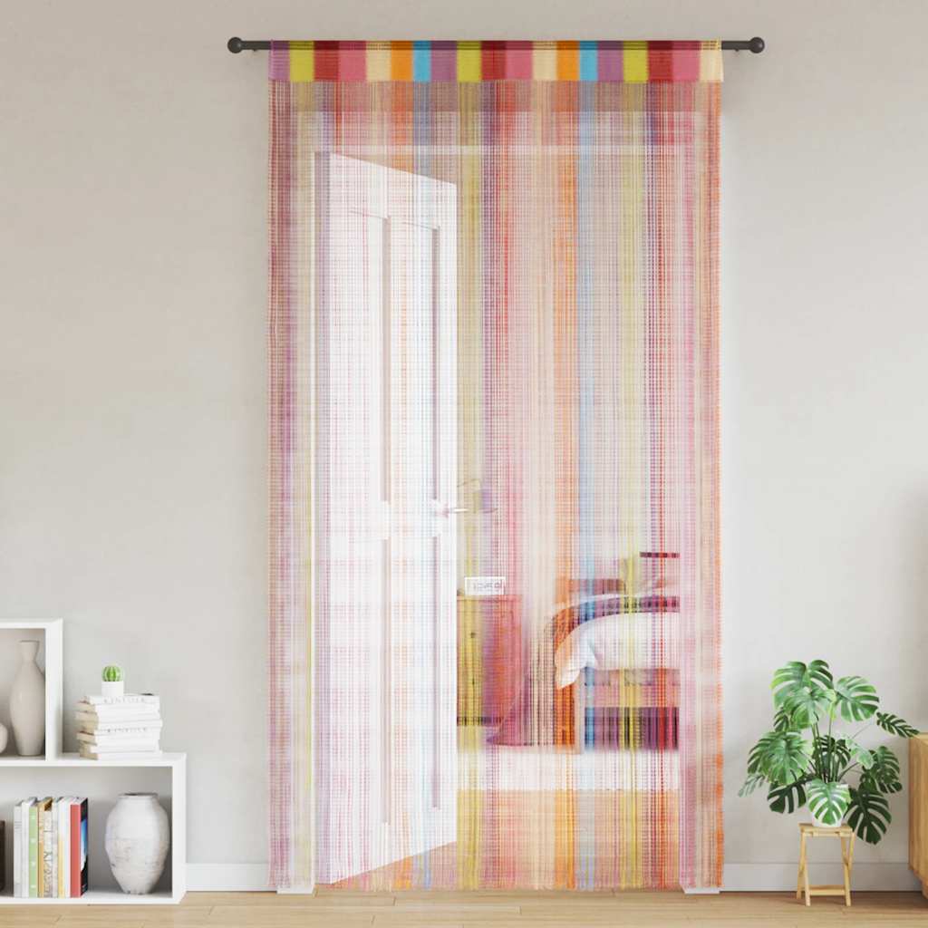 vidaXL Draadgordijnen 2 st 140x250 cm wit