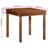 vidaXL Dining Table 80x80x77 cm Solid Acacia Wood