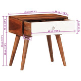 vidaXL Side table 45x30x45 cm solid acacia wood