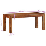 vidaXL Bench 110 cm Solid Acacia Wood