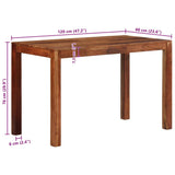 vidaXL Eettafel 120x60x76 cm massief acaciahout