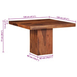 vidaXL Dining Table 120x120x77 cm Solid Acacia Wood