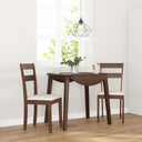 vidaXL Eetkamerstoelen 2 st massief rubberwood wit