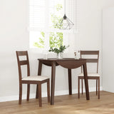 vidaXL Eetkamerstoelen 2 st massief rubberwood wit