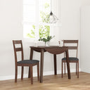 vidaXL Eetkamerstoelen 2 st massief rubberwood wit