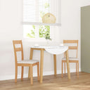 vidaXL Eetkamerstoelen 2 st massief rubberwood wit