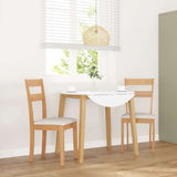 vidaXL Eetkamerstoelen 2 st massief rubberwood wit