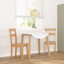 vidaXL Eetkamerstoelen 2 st massief rubberwood wit