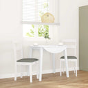 vidaXL Eetkamerstoelen 2 st massief rubberwood wit