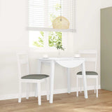 vidaXL Eetkamerstoelen 2 st massief rubberwood wit