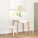 vidaXL Eetkamerstoelen 2 st massief rubberwood wit