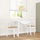 vidaXL Eetkamerstoelen 2 st massief rubberwood wit