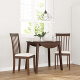 vidaXL Dining Chairs with Cushions 2 pcs Solid Rubberwood Brown