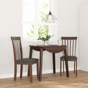 vidaXL Dining Chairs with Cushions 2 pcs Solid Rubberwood Brown