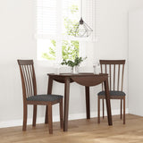 vidaXL Dining Chairs with Cushions 2 pcs Solid Rubberwood Brown