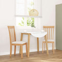 vidaXL Dining Chairs with Cushions 2 pcs Solid Rubberwood Brown