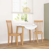 vidaXL Dining Chairs with Cushions 2 pcs Solid Rubberwood Brown