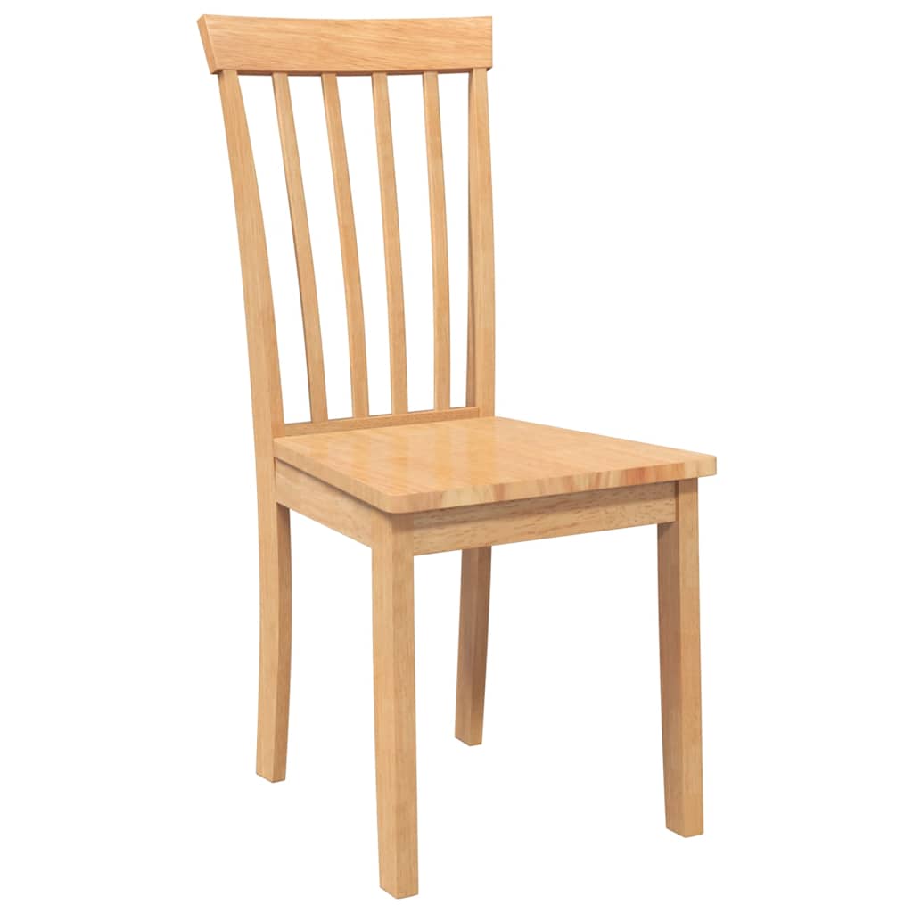 vidaXL Dining Chairs with Cushions 2 pcs Solid Rubberwood Brown