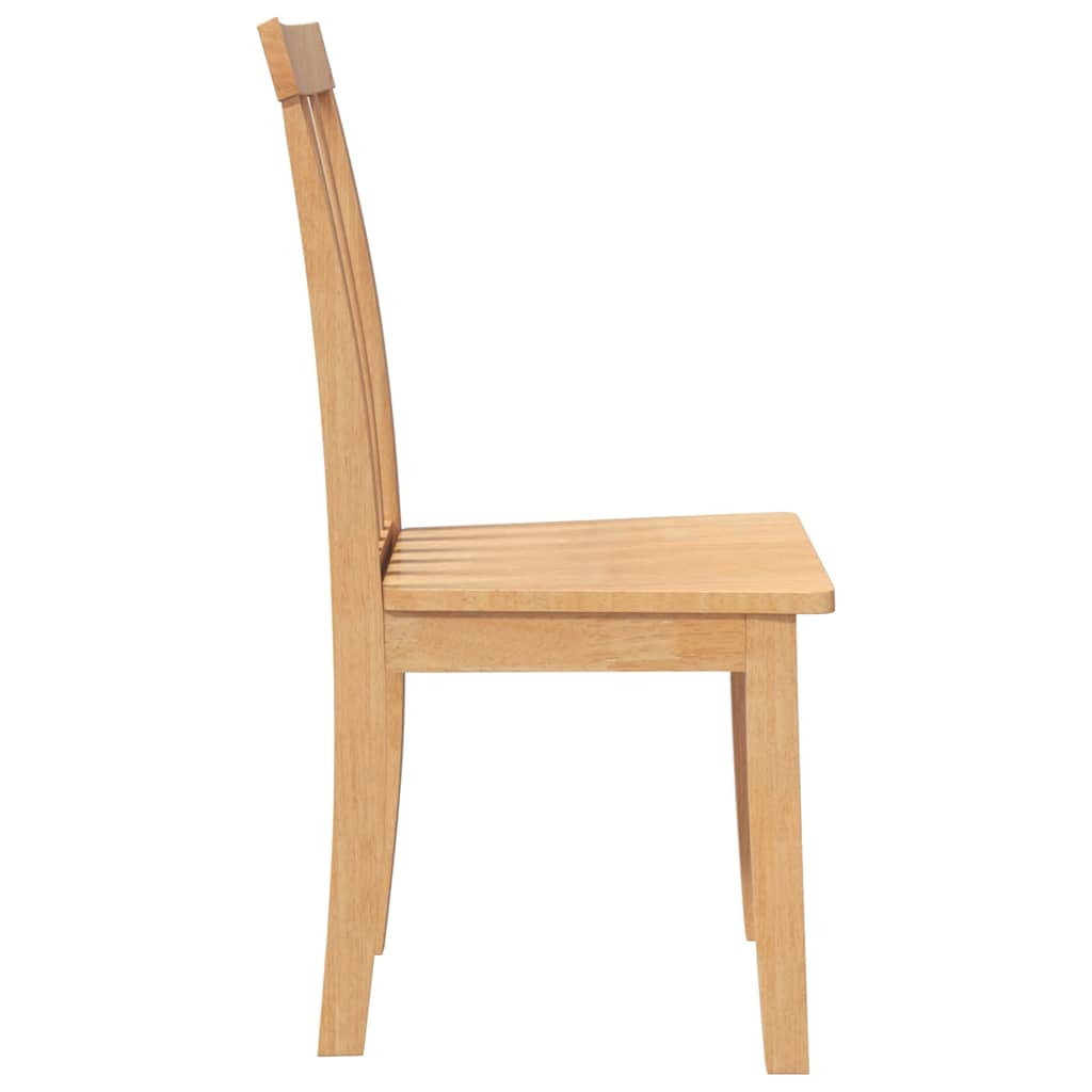 vidaXL Dining Chairs with Cushions 2 pcs Solid Rubberwood Brown