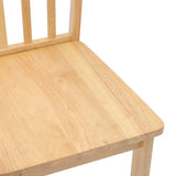 vidaXL Dining Chairs with Cushions 2 pcs Solid Rubberwood Brown
