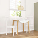 vidaXL Dining Chairs with Cushions 2 pcs Solid Rubberwood Brown