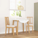 vidaXL Eetkamerstoelen met kussens 2 st massief hout wit