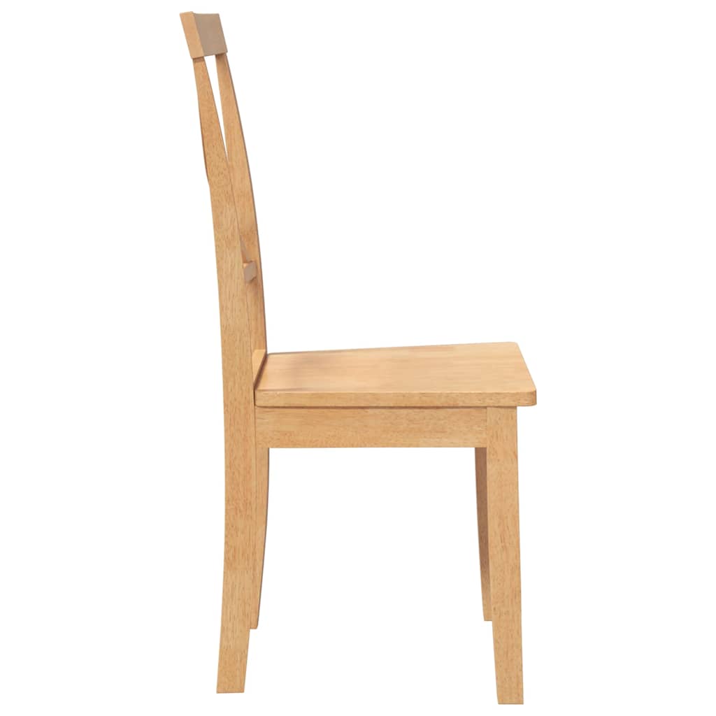 vidaXL Eetkamerstoelen 2 st massief hout rubber