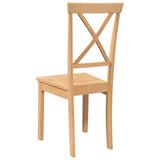 vidaXL Eetkamerstoelen 2 st massief hout rubber