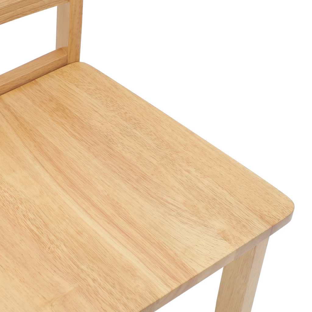 vidaXL Eetkamerstoelen 2 st massief hout rubber