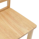 vidaXL Eetkamerstoelen 2 st massief hout rubber
