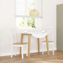vidaXL Eetkamerstoelen 2 st massief hout rubber