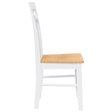 vidaXL Eetkamerstoelen 2 st massief hout rubber wit