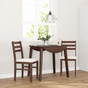 vidaXL Eetkamerstoelen met kussens 2 st massief hout rubber bruin