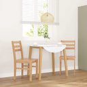 vidaXL Eetkamerstoelen met kussens 2 st massief hout rubber bruin