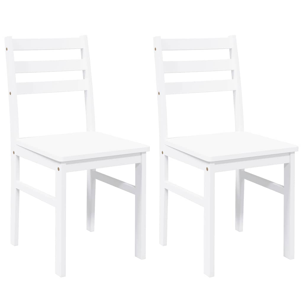 vidaXL Eetkamerstoelen met kussens 2 st massief hout rubber bruin