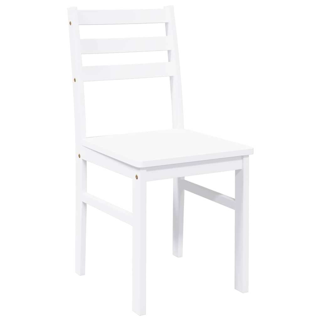 vidaXL Eetkamerstoelen met kussens 2 st massief hout rubber bruin